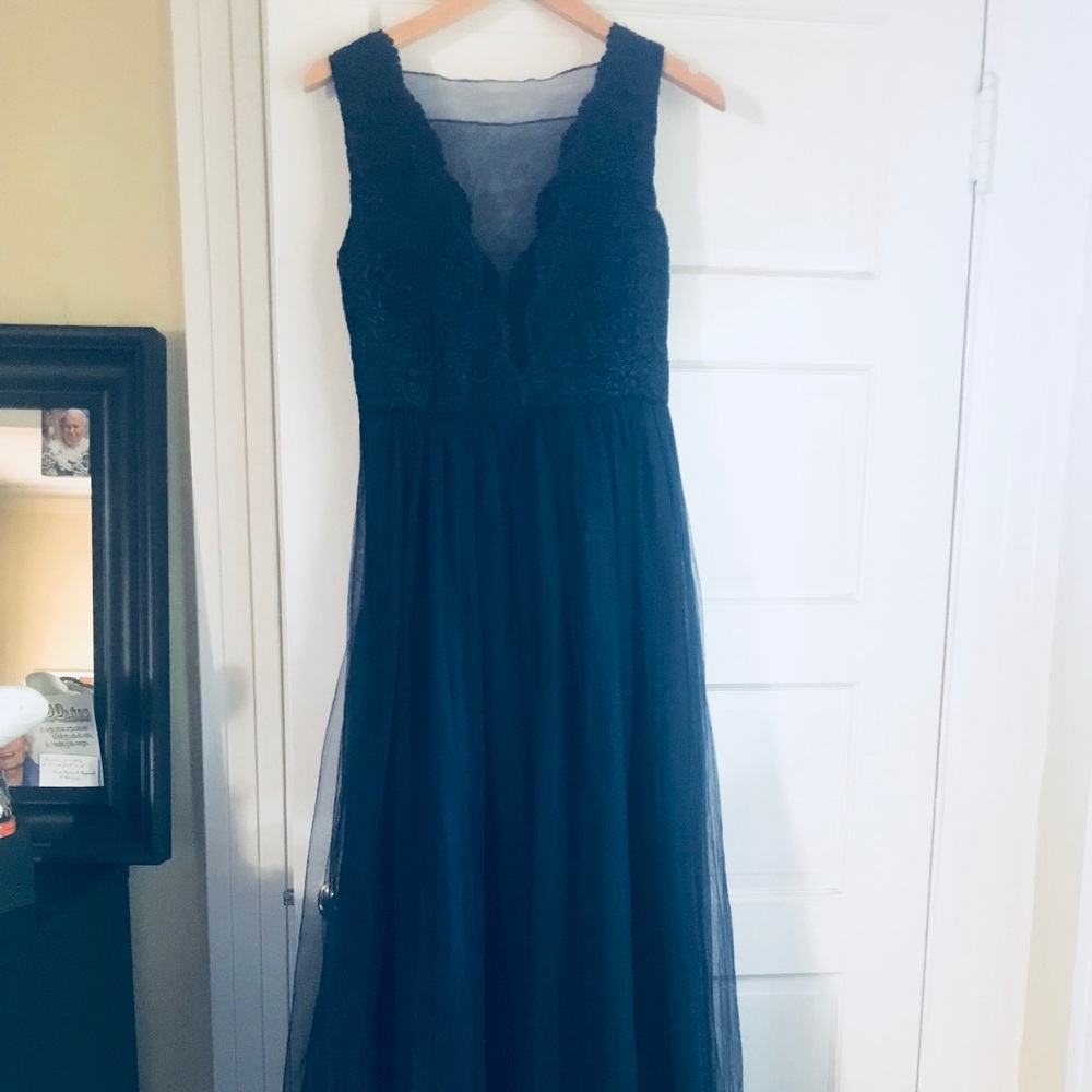 Could have danced all night NAVY BLUE MAXI DRESS